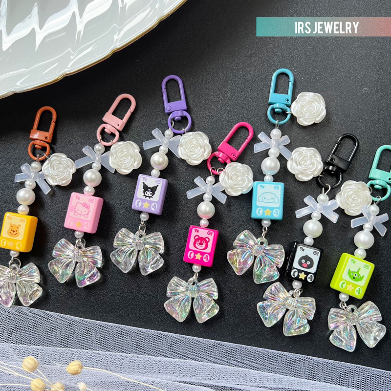 Keychain kuromi melody cinnamoroll hello kitty keyring pendant gantungan kunci hp tas lucu
