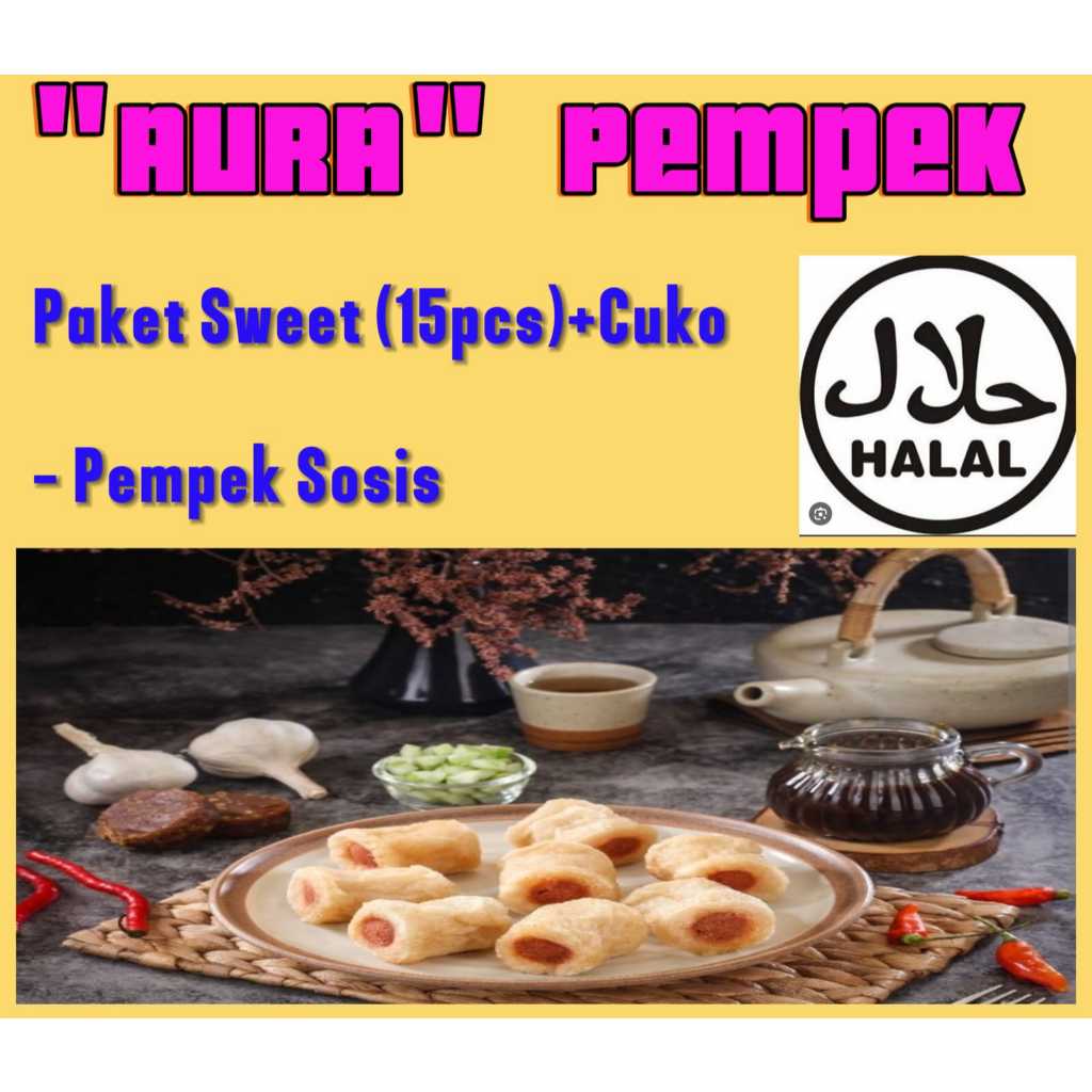 

AURA pempek asli ikan tenggiri paket sweet isi SOSIS