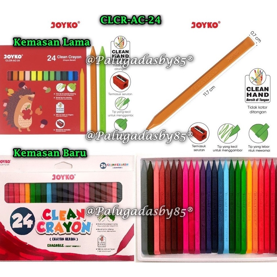 

KODE G64W 1 Set Isi 24 Warna GROSIR Clean Crayon JOYKO CLCRAC24 24 Warna Krayon Bersih Joyko CLCRAC24 Joyko CLCR AC 24 Joyko CLCRAC24