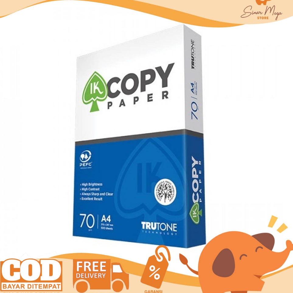 

KODE W62P IK Copy Copier Paper Kertas Print Kertas Fotocopy A4 7grgsm 5 Sheetlembar Murah Berkualitas