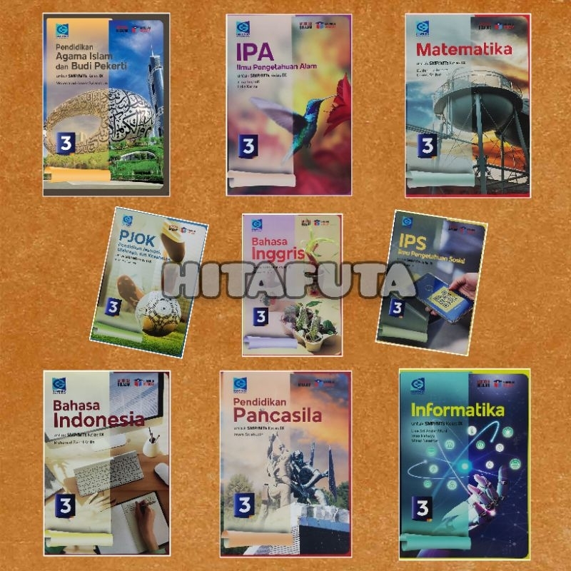 Buku Paket Kurikulum Merdeka SMP MTs Kelas 9 IX 3 Original Grafindo Pendidikan Pancasila Matematika 