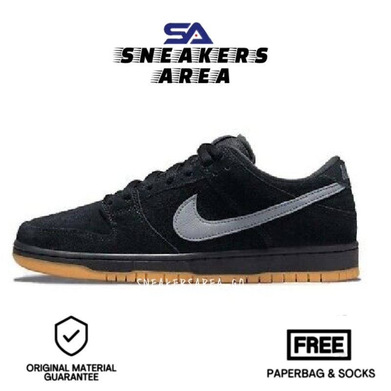 Sepatu Nike SB Dunk Low 'Fog' IW Black Gum BQ6817-010 BNIB 100%authentic
