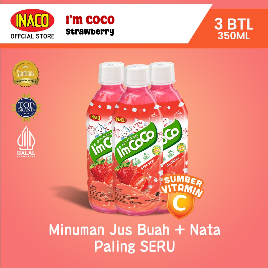 

INACO I'm Coco Strawberry 350ml - Triplepack