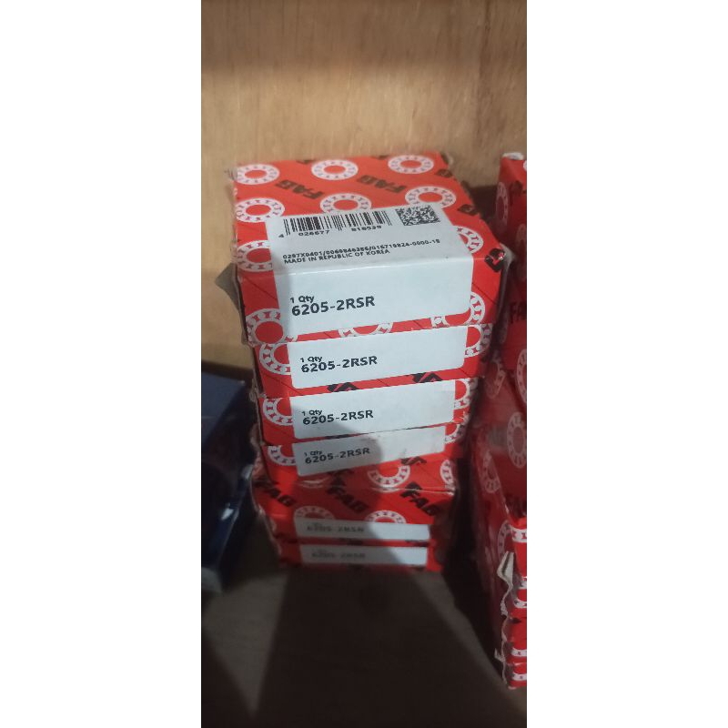 Bearing FAG 6205 tutup karet