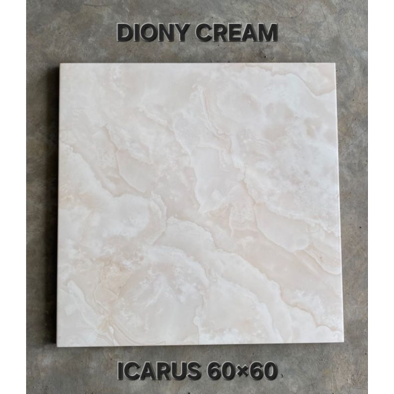 Keramik Lantai Licin Icarus Diony Cream Ukuran 6060