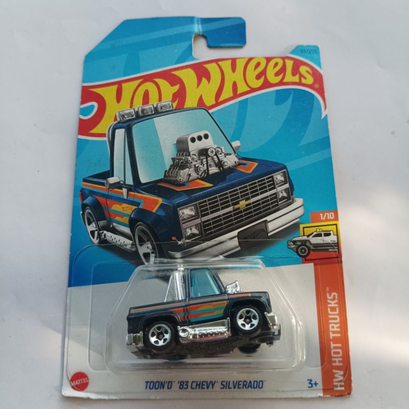 Hot wheels toon'd 83 chevy silverado biru tua