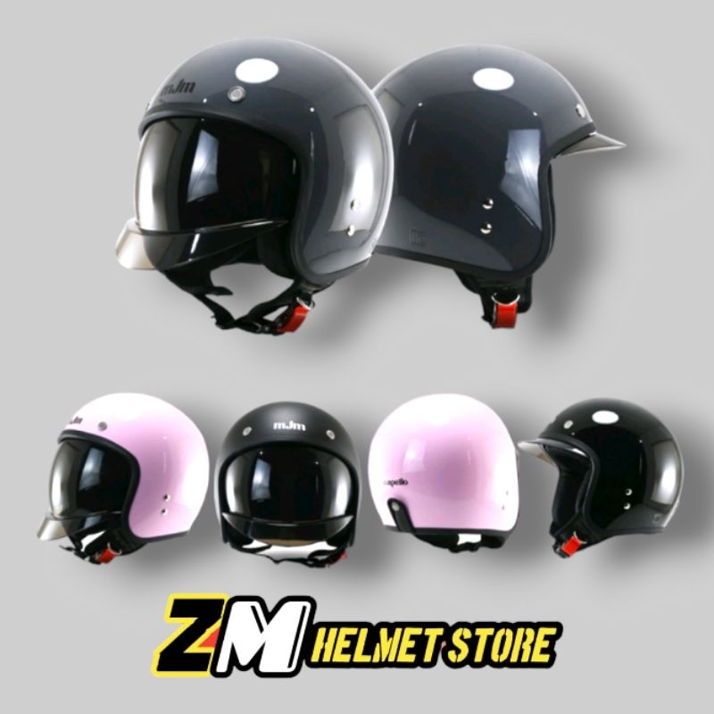 Helm MJM CAPELLO Solid Helm Retro Half Face SNI