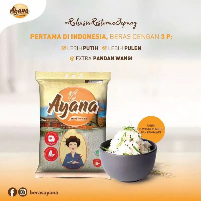 

Beras Ayana Gold premiun 10 kg