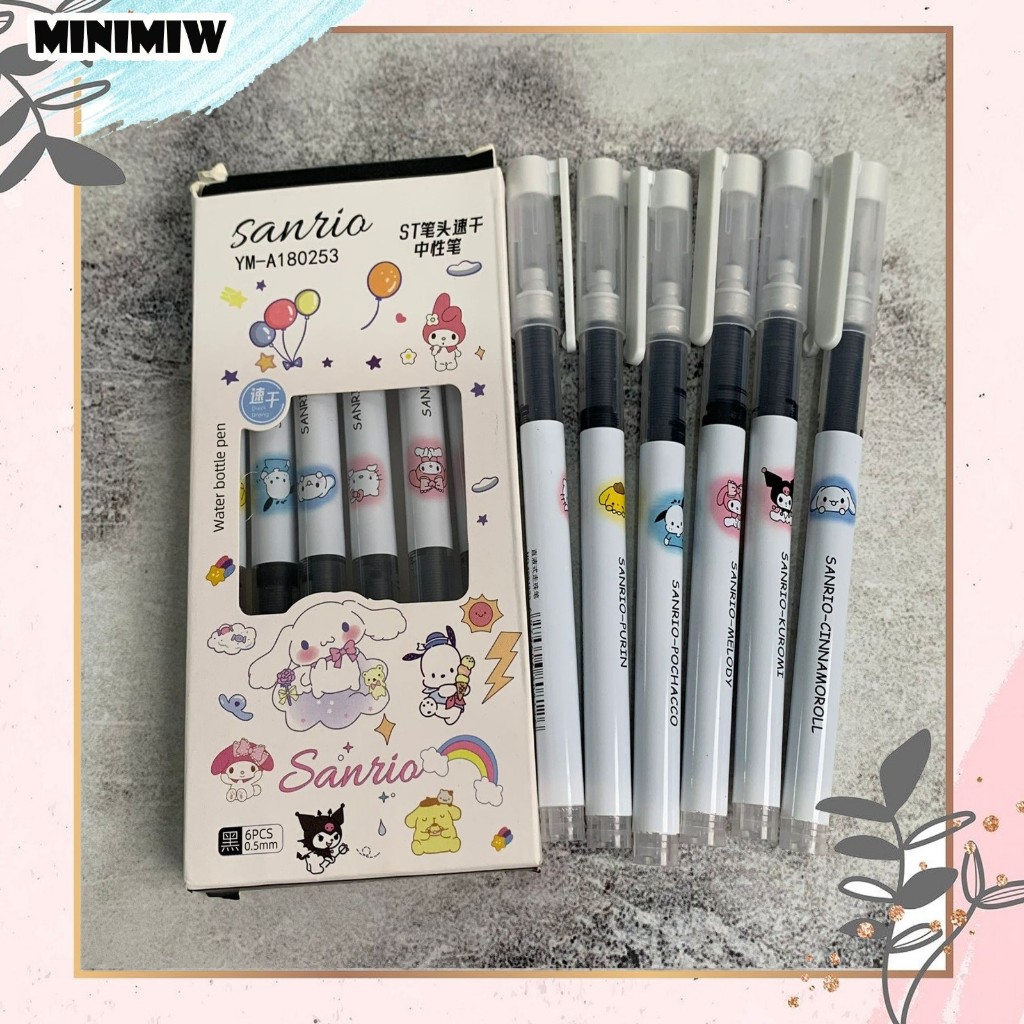 

PULPEN GEL 1 SET ISI 6 PCS SANRIO 0.5MM WATER BOTTLE PEN PGK-1267 PEN PENA BOLPEN BOLPOIN LUCU ANAK ALAT TULIS KANTOR SEKOLAH MURAH TERMURAH COD