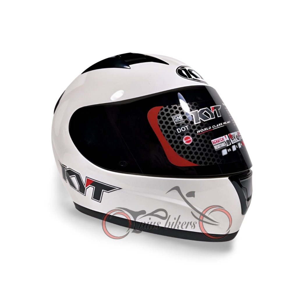 HELM KYT R10 SOLID WHITE - HELM FULL FACE KYT