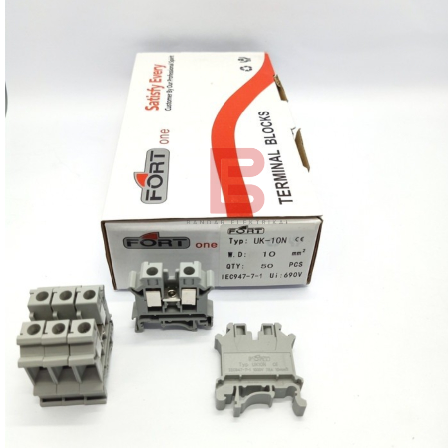 Terminal Block Blok Type UK TUK10N TUK 10N 10mm GREY