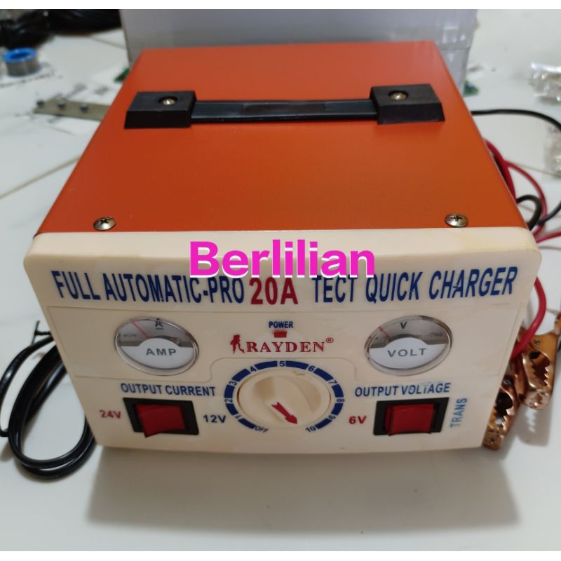 Carger AKI 20A Full Automatic merek RAYDEN Charger AKI 20Amper