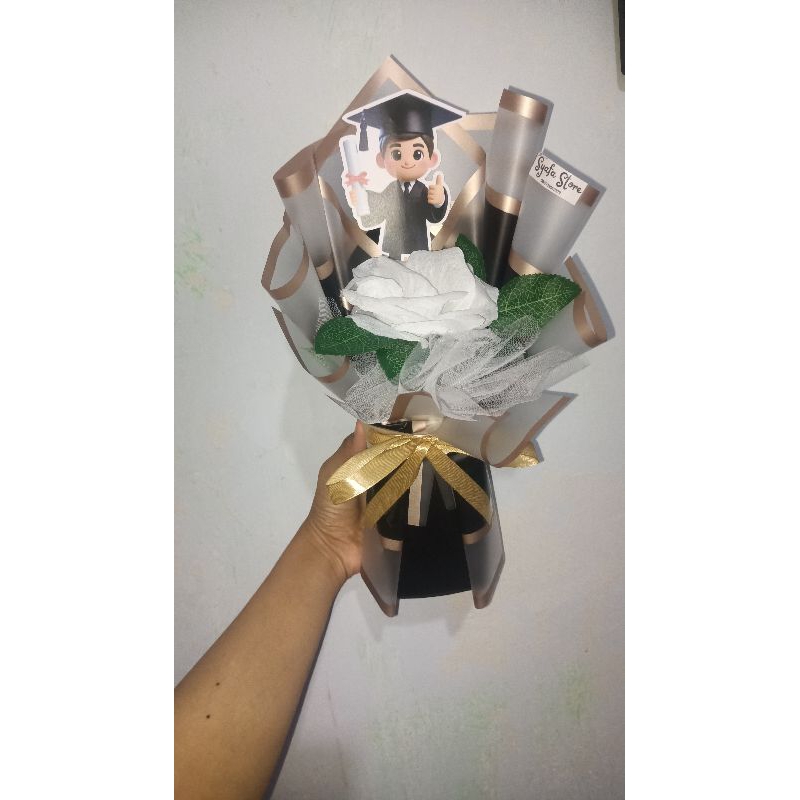 Buket Topper Wisuda Pria/Buket Wisuda Pria/Buket wisuda Topper Karakter pria/buket Hari guru/Buket K