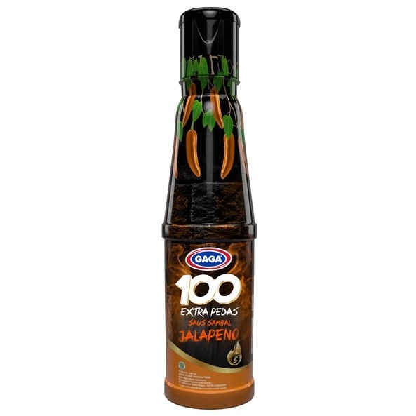 

Gaga 100 Extra Pedas Saus Sambal Jalapeno Level 5 140 Ml