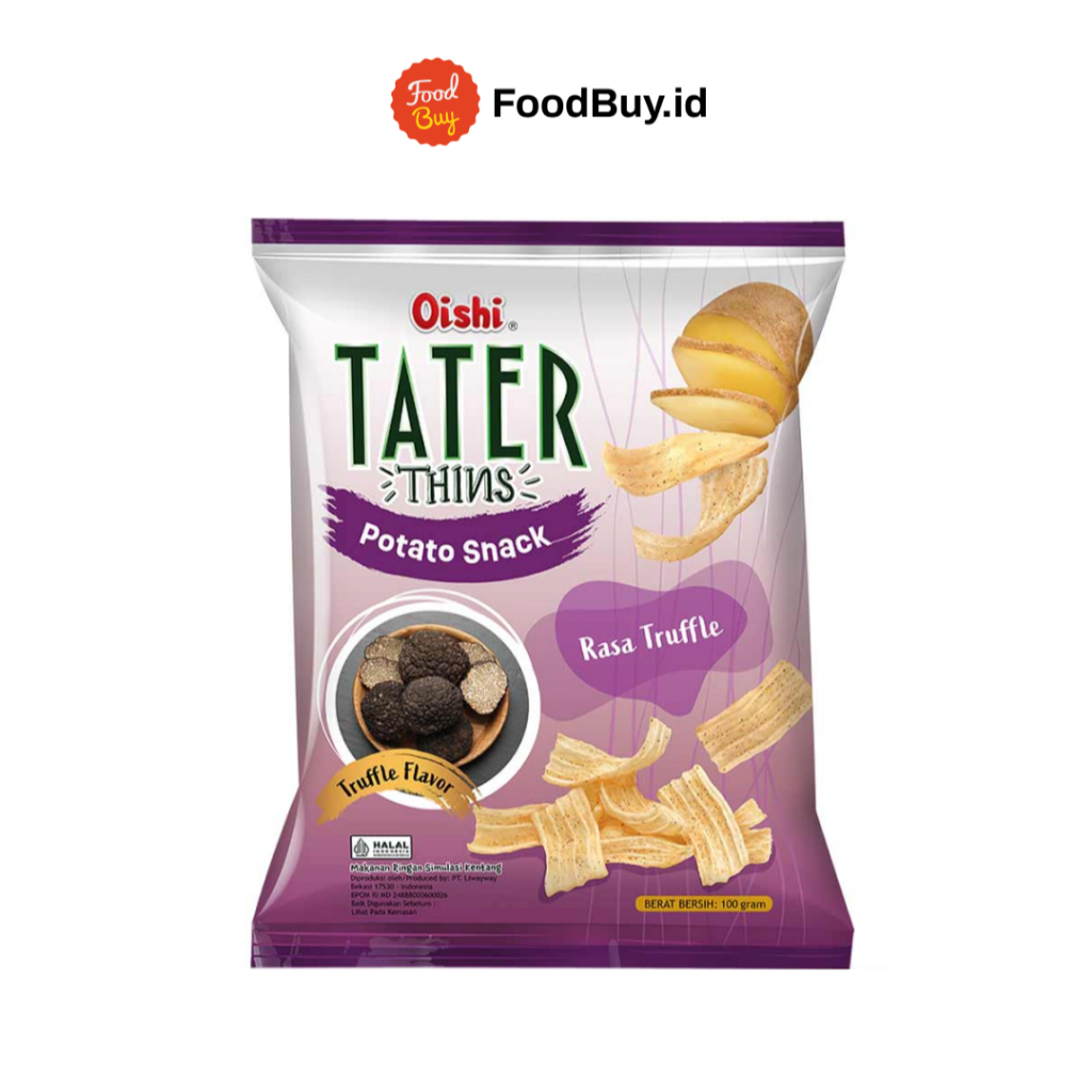 

Oishi Tater Thins Potato Snack Truffle Flavor 100gr