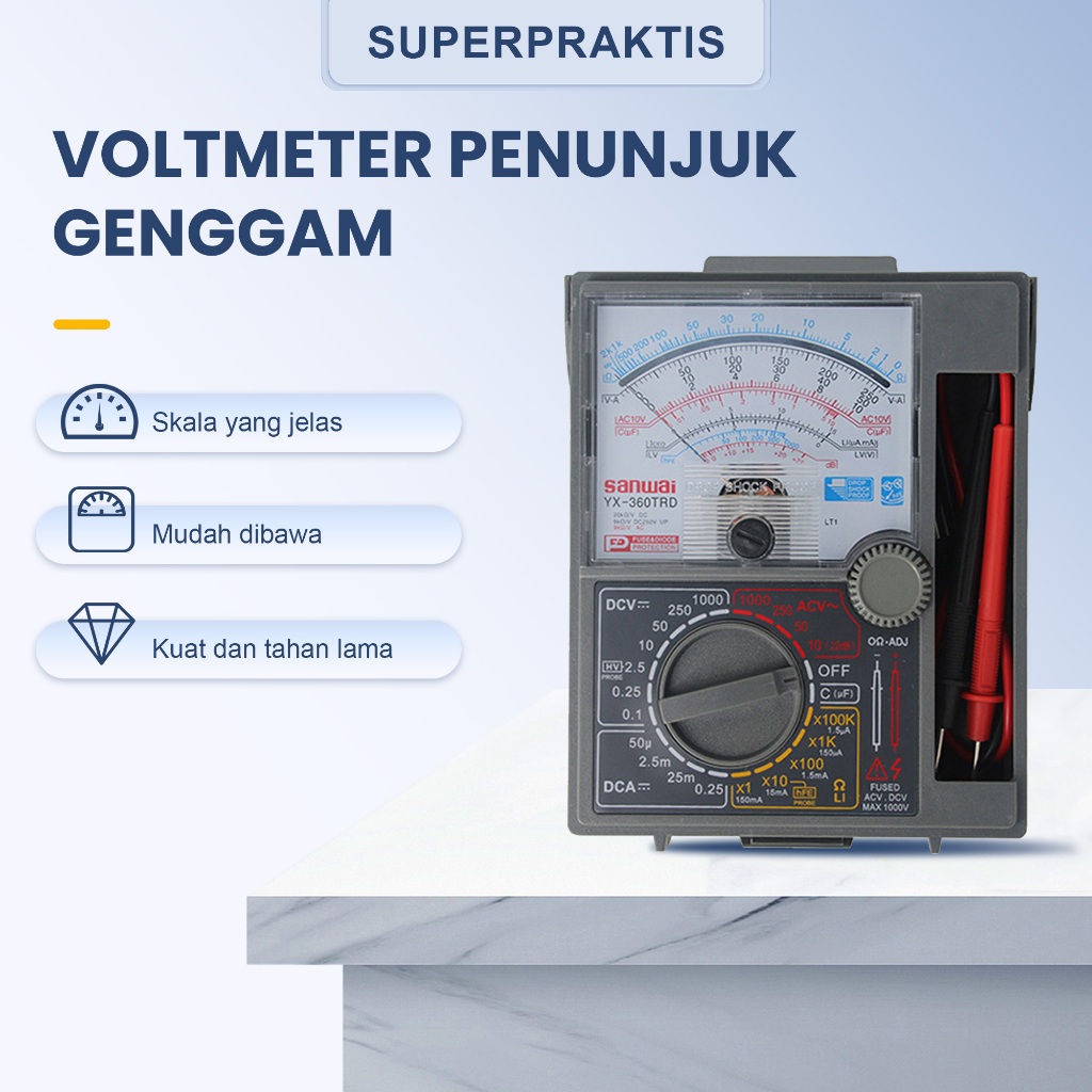 Tofuda Multitester Multimeter Avometer Analog YX-360TRD