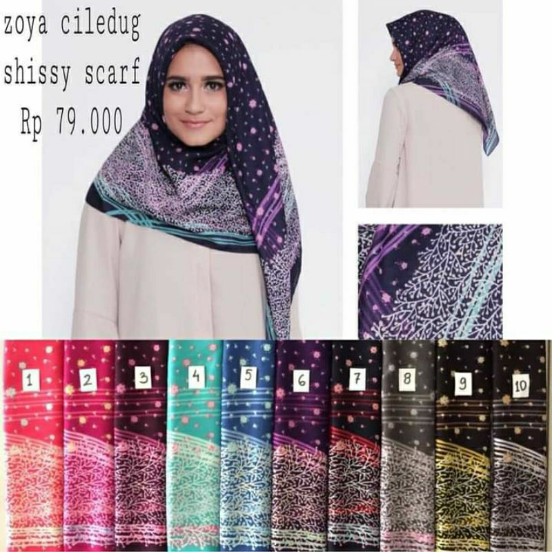 SALE ZOYA HIJAB SEGI EMPAT MOTIF SHISSY SCARF