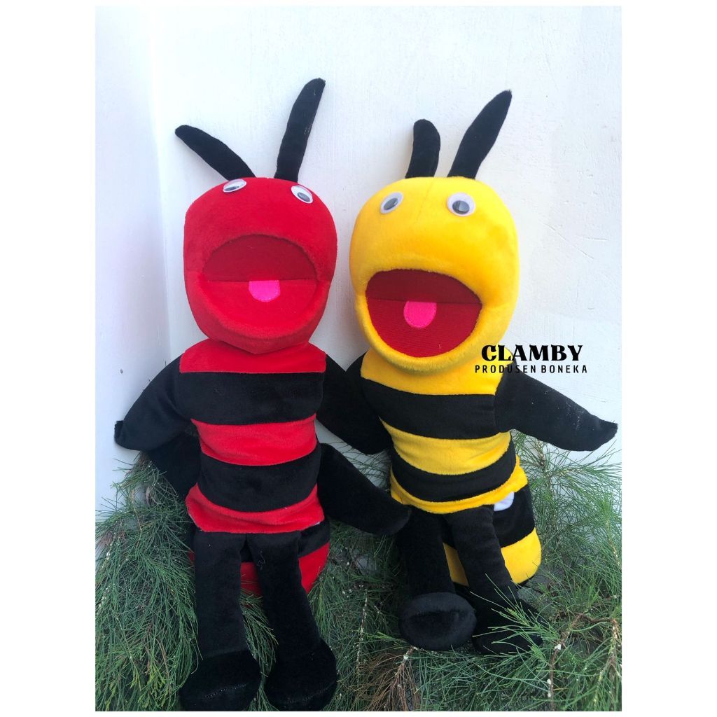 Boneka Tangan Muppet Karakter Hewan Lebah Semut Boneka Edukasi