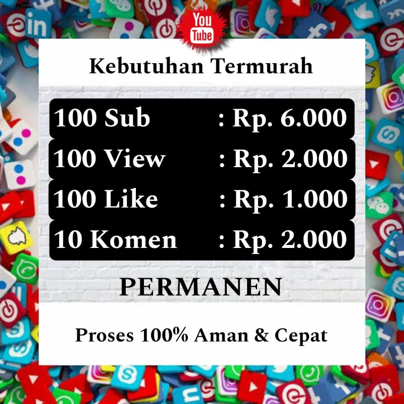 View Youtube Permanen Monetisasi | Termurah Non Drop | Viewer Like Subscribe Youtube