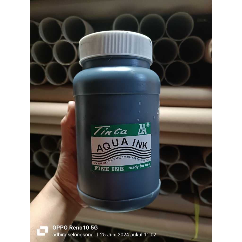 

Cat Sablon Kardus, Kertas & Styrofoam Aqua Ink - 1 Kg - Warna Hitam