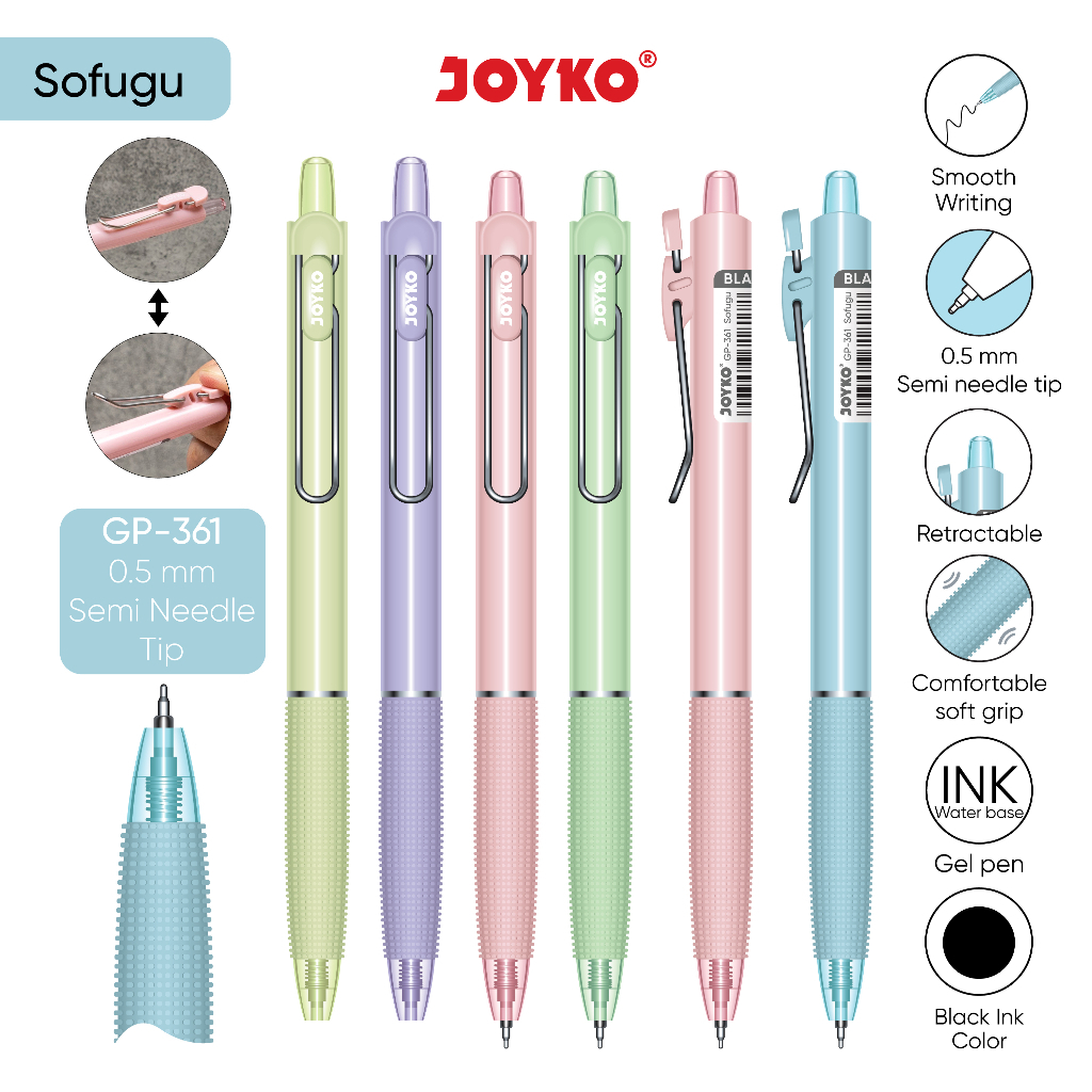 

Gel Pen Pulpen Pena Joyko GP-361 Sofugu Gel 0.5 mm