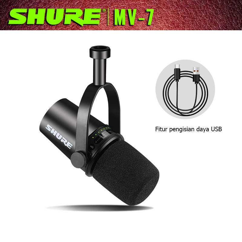 shuer/MV7 mic condenser untuk vocal,mic kondensor original,microphone youtuber,microphone condenser 
