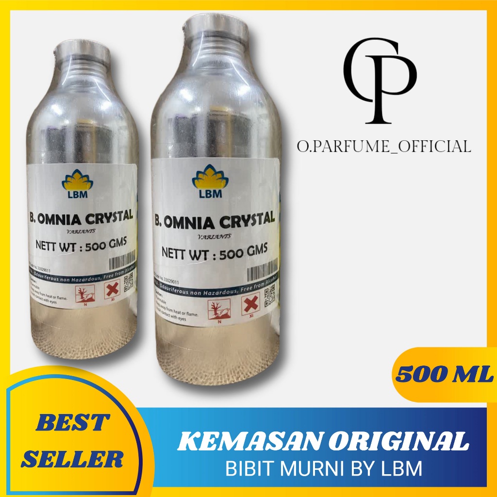 Biang/Bibit PArfum Bulgari OMNIA Cristal Kemasan 500 ML SEGEL Alumunium LBM Fragrance - PArfum Murni