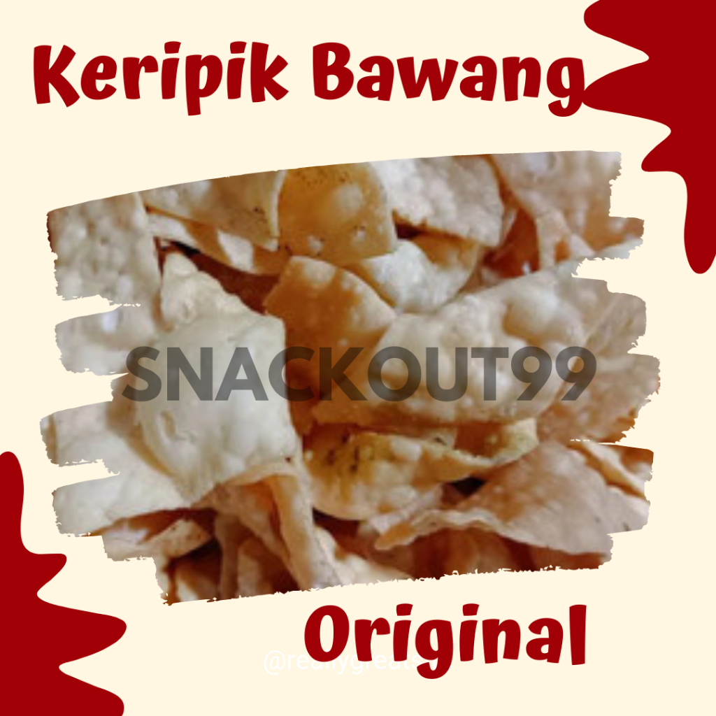

Keripik Bawang ( Pangsit ) Original 250 gram Termurah Terenak