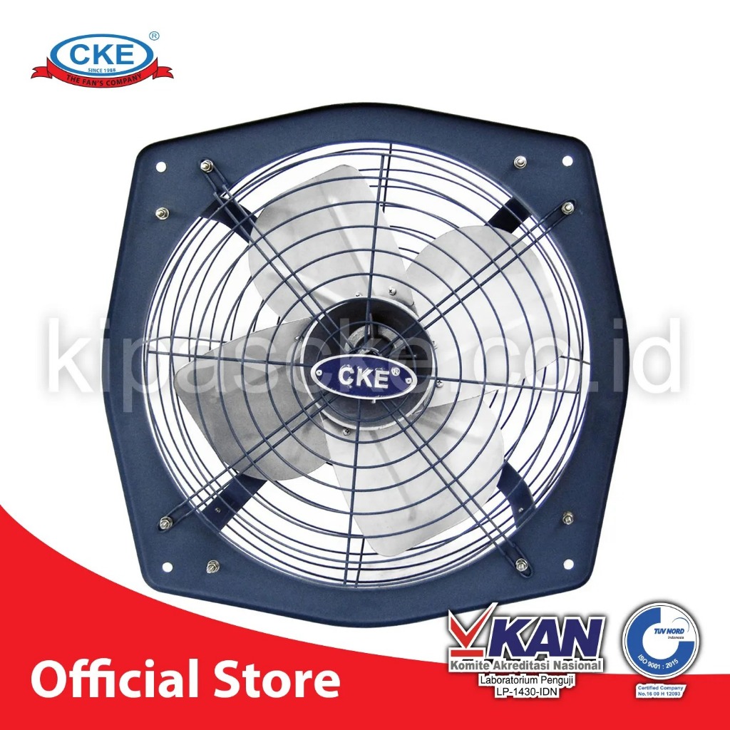 CKE  EEN-D24/1-YL Exhaust Extra Double Safe Gurad Size 24 inch Exhaust Dinding Kipas Hisap Gedung Ka