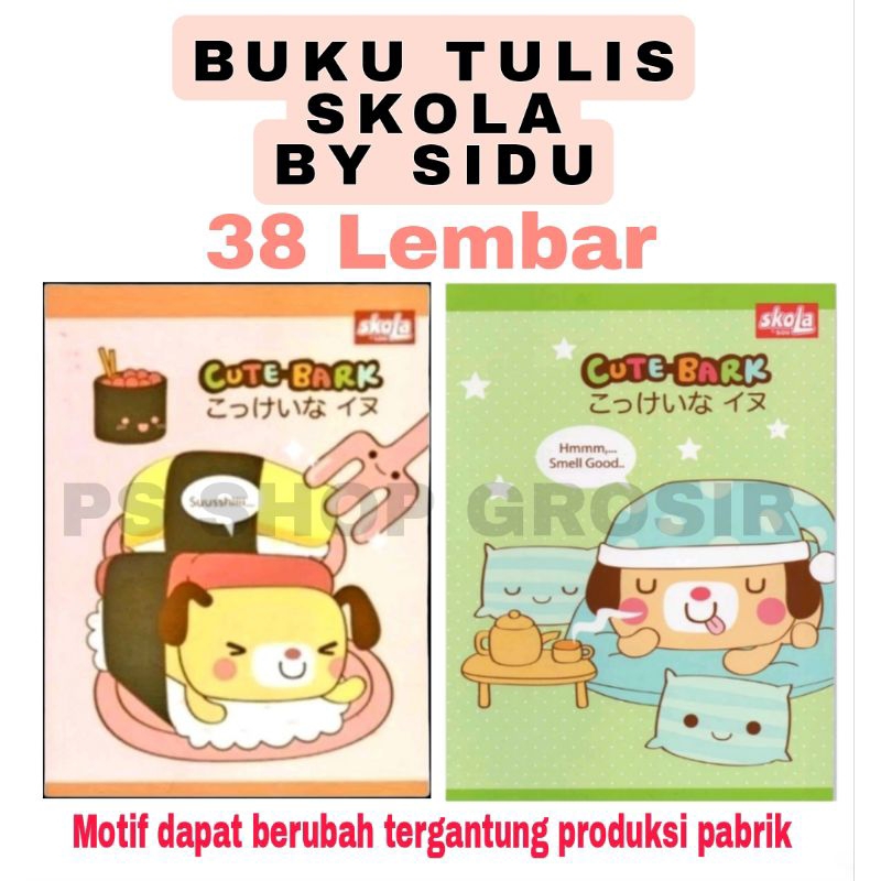 

BUKU TULIS SKOLA BY SIDU 38 LEMBAR / BUKU TULIS SEKOLAH MOTIF KARAKTER LUCU