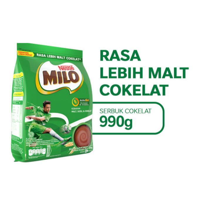 

MILO ACTIV-GO Susu Coklat Pouch 990 Gr