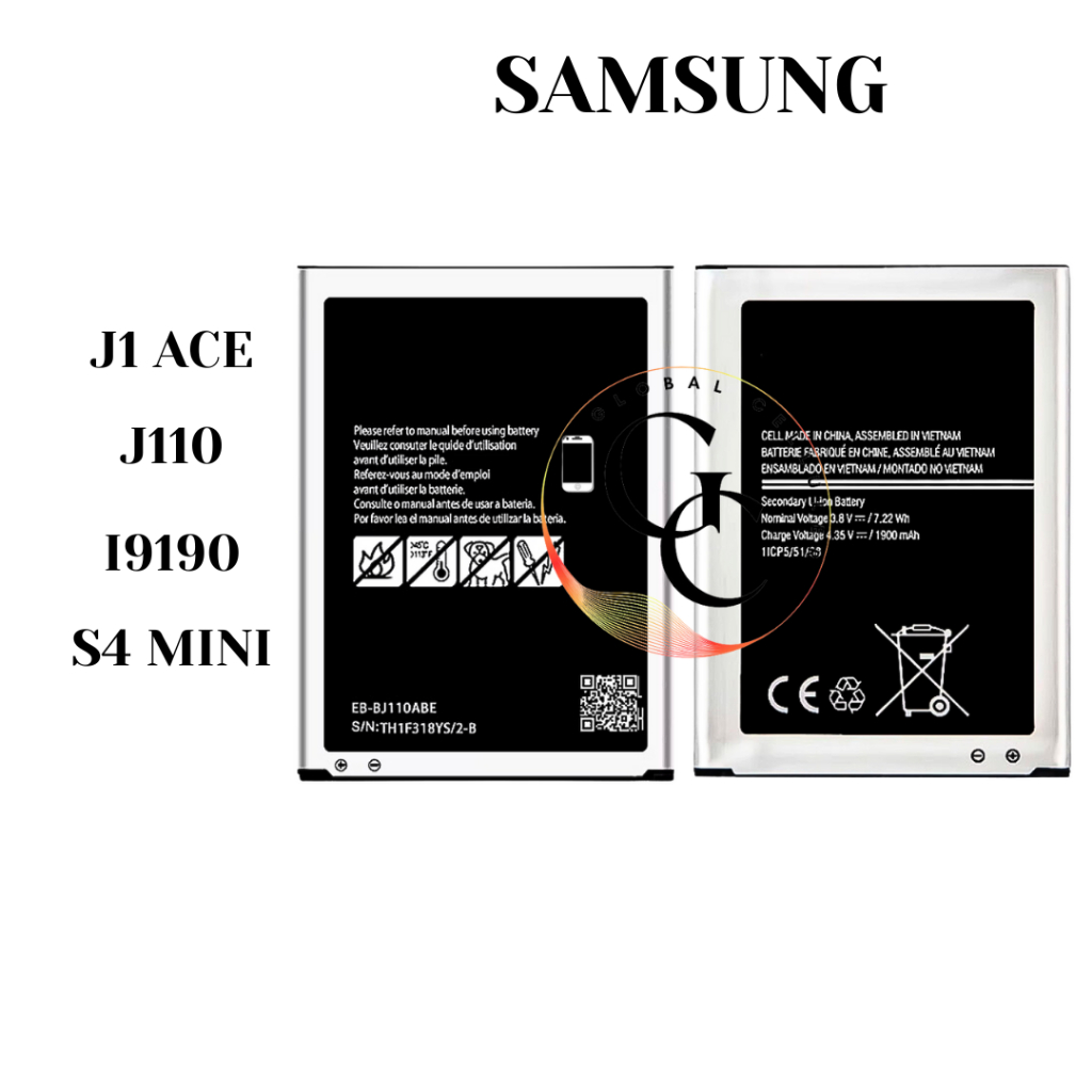 Baterai Samsung J1 Ace J110 I9190 S4 Mini Original (Batre Batrai Battery)