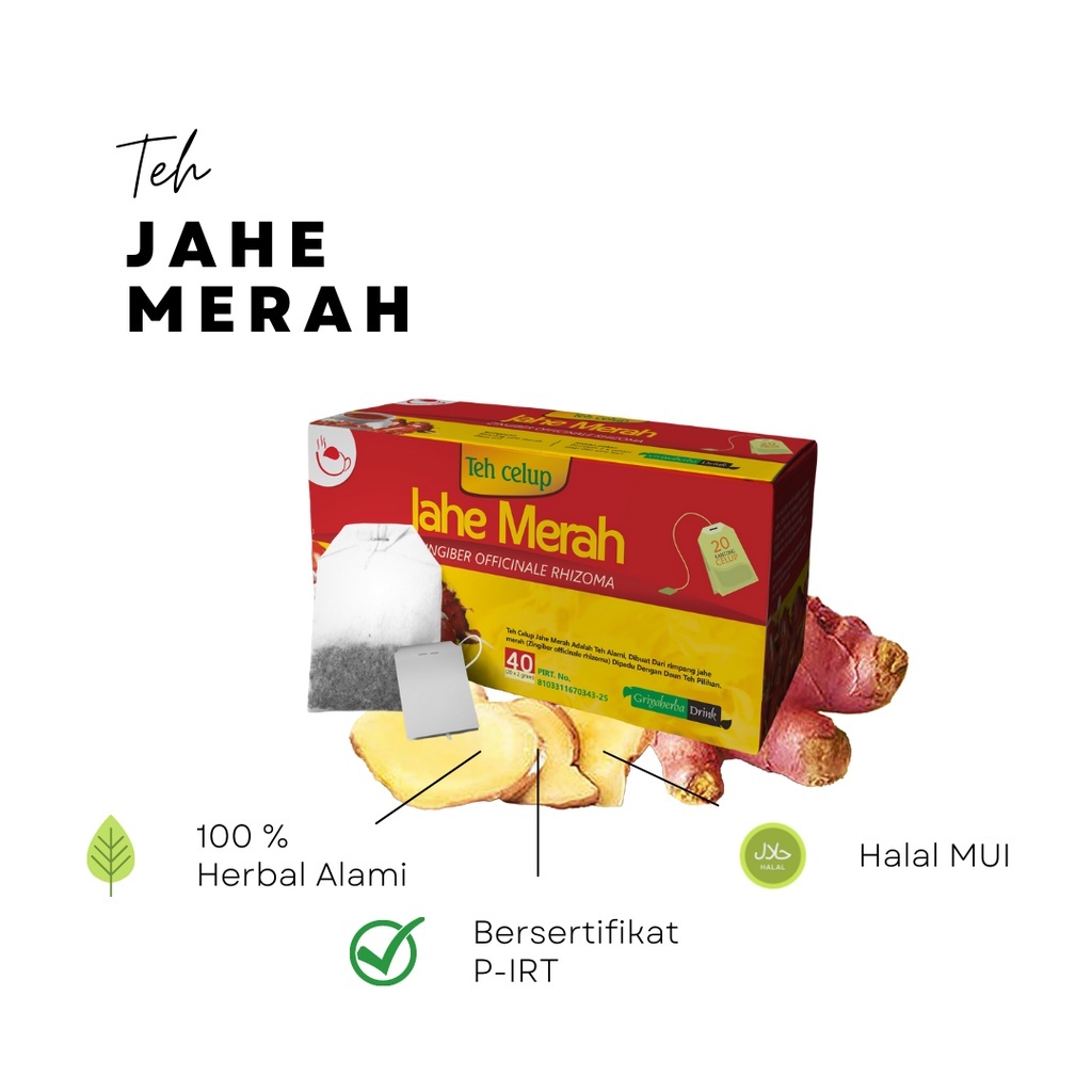 

Teh Celup Jahe Merah Isi 20 kantong Membantu Menghangatkan Tubuh Meningkatkan Daya Tahan Tubuh
