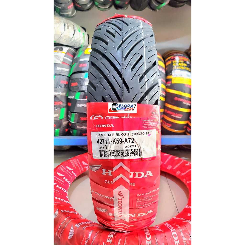 ban Matic Tubeles ahm honda 100/80-14 ring 14 ban luar 100/80-14 ban honda 100/80-14 ban 100/80-14 b