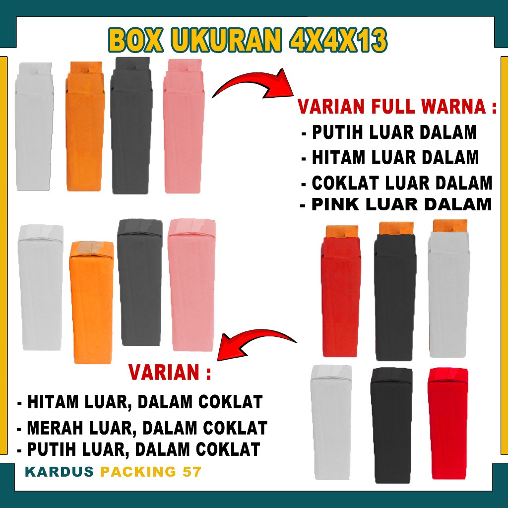 

Kardus 4x4x13 cm die cut box kotak karton packing/box botol spray/ box parfum