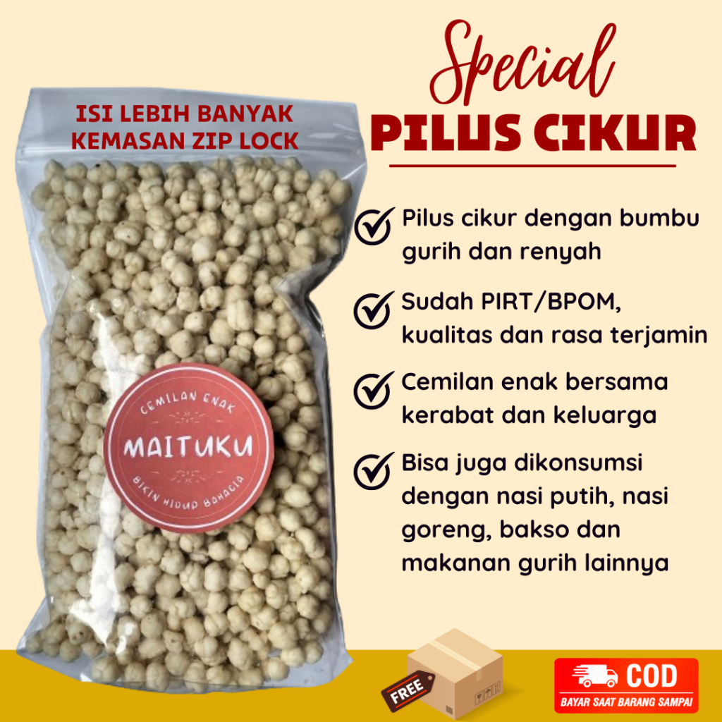 

Pilus Cikur Gurih snack kiloan makanan ringan jajanan cemilan camilan pedas manis asin