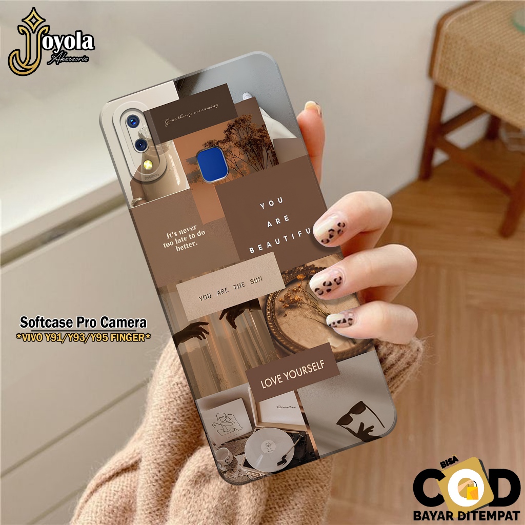 Case VIVO Y91/Y93/Y95 FINGER Fashion Casing Aesthetic Softcase Pro Camera - Case Pelindung Kamera - 