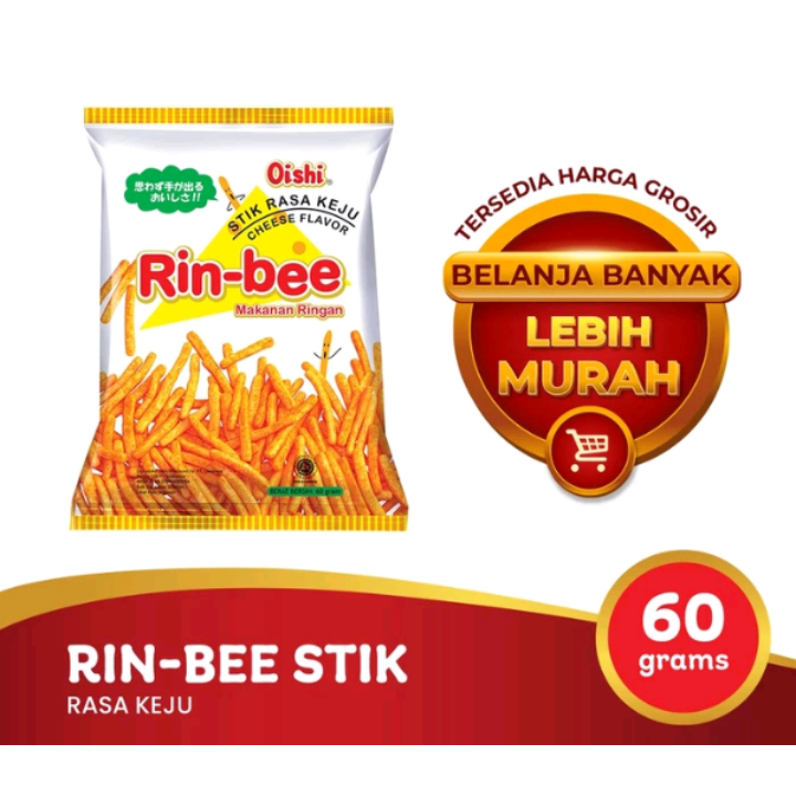 

rin bee rinbee snack stik rasa keju 60gr