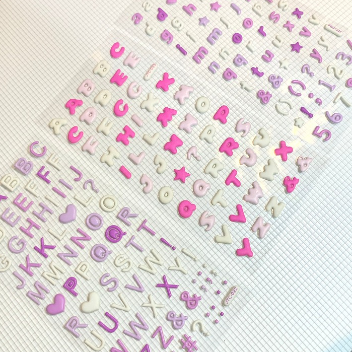 

Stiker Alphabet Timbul Huruf Angka Hias Lucu