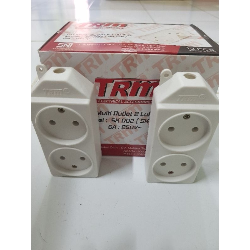 stop kontak trm 2 lubang tanpa kabel