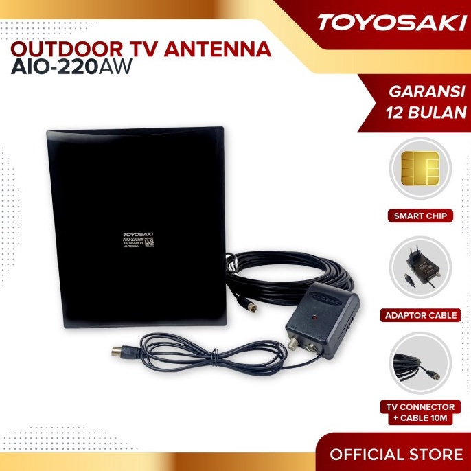 Toyosaki Antena TV Digital Indoor Outdoor AIO22 DVB T2 h V6S7