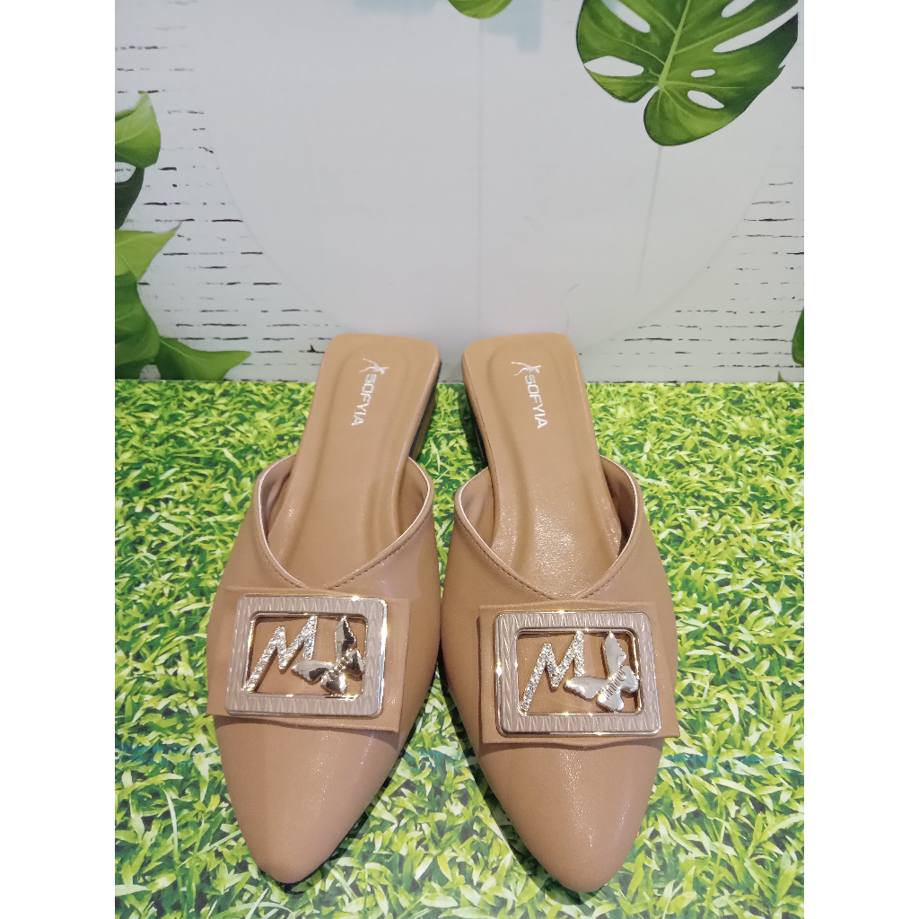 Sepatu Sandal Selop Mules Wanita Hak 3cm