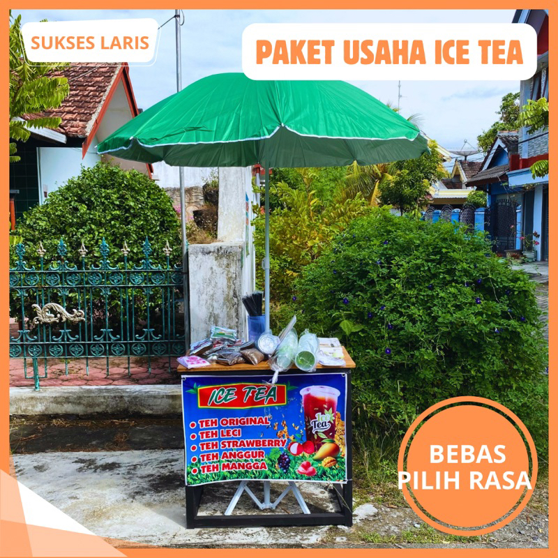 

PAKET USAHA ICE TEA DENGAN MEJA LIPAT DAN PAYUNG | PAKET USAHA MINUMAN KEKINIAN | PAKET USAHA ES TEH | PAKET JUALAN MINUMAN ES TEH KEKINIAN RASA RASA | PAKET JUALAN EVENT BAZAR | PAYUNG JUALAN MEJA JUALAN