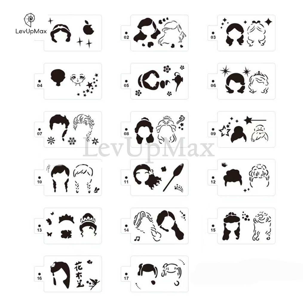 

15 pcs Face Painting Palettes Template gambar w T1J2