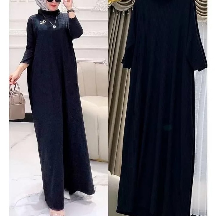 Bonuskan gamis kaftan knit arabian terbaru 223 Model Lengan 34  Kaftan Knit Arabian Ukuran Jumbo Mur