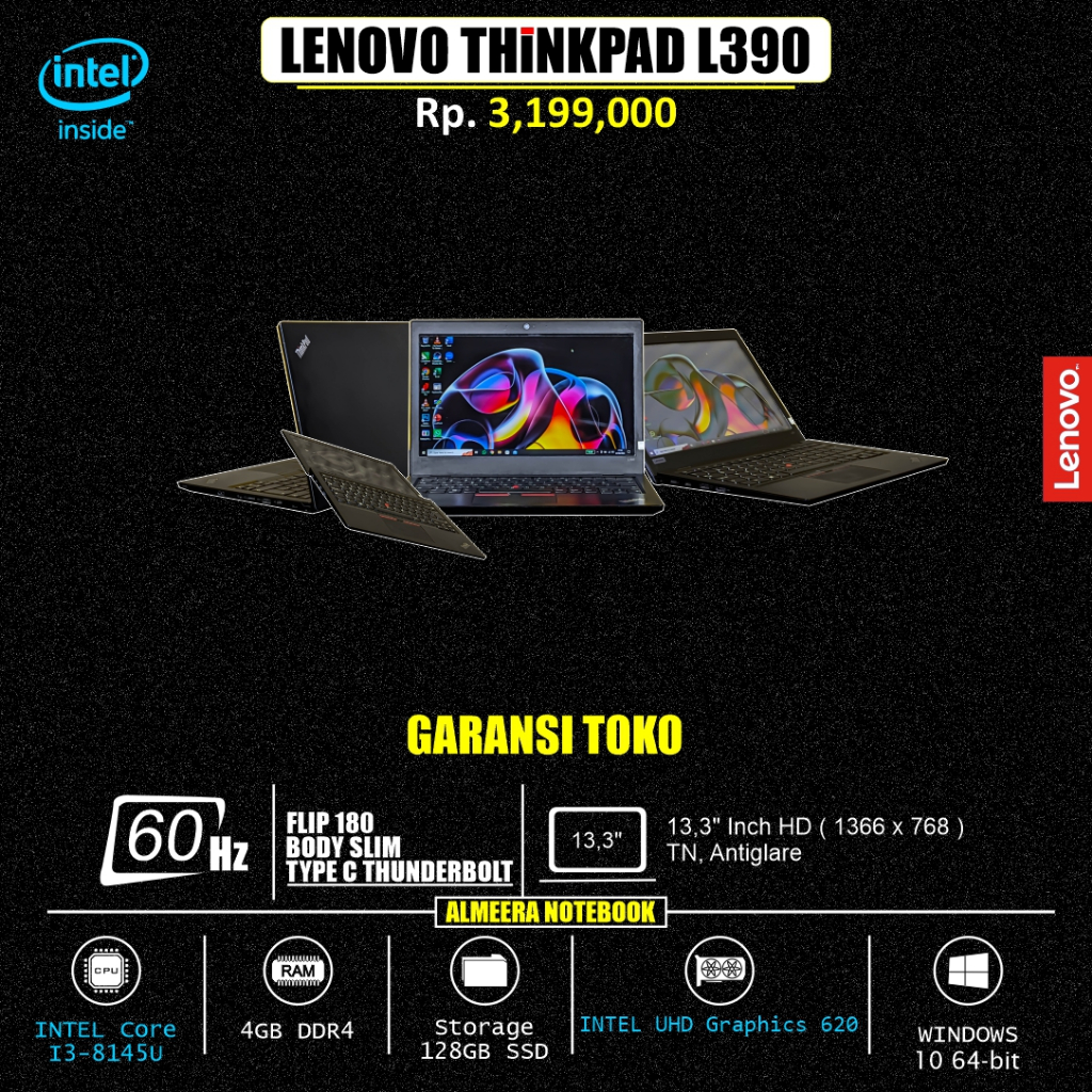 Lenovo Thinkpad L390 i3 4/128