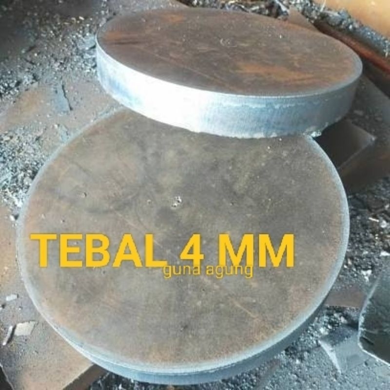 PLAT BAJA BULAT TEBAL 4 MM Diameter 10 -25 CM