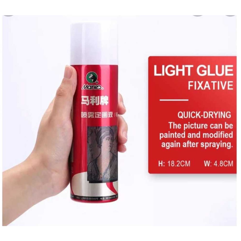 

maries maries fixative spray aerosol for scetch charchoal pastel type untuk pensil arang dan soft pastel kapur 15 ml kaleng merah f S7U8