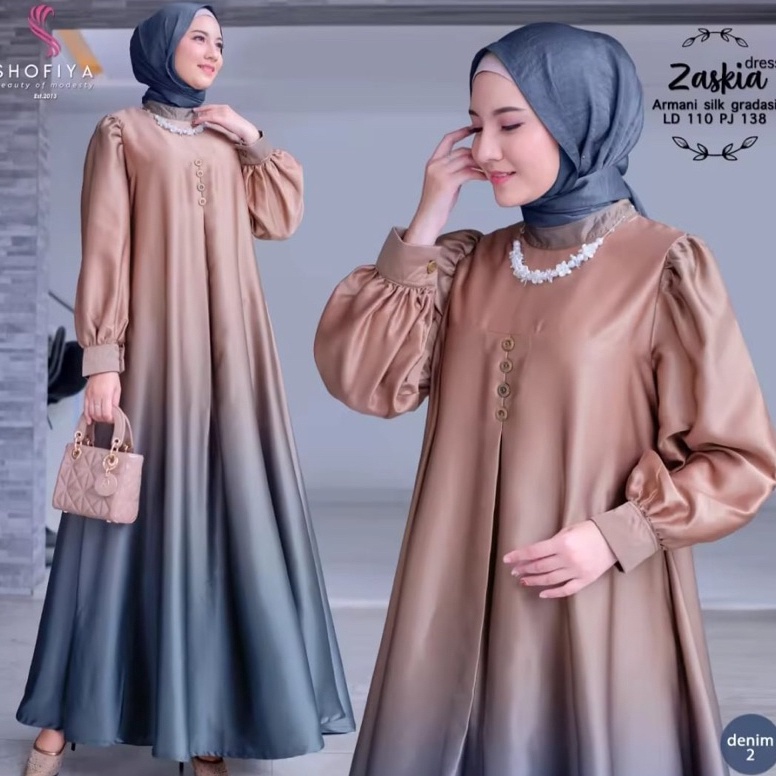 KODE I18Y TERLARIS KAIN ARMANY SILK GRADASI DENGAN WARNA ELEGANNYA  GRADASI 2 WARNA  SILK ARMANY  PE