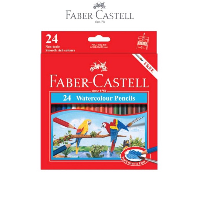 

Pensil 24 Warna Panjang Faber Castell 114464 Watercolour Pencils d W6E9